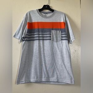Striped Short Sleeve Tee with Pocket
